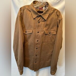 Dakota Grizzly Size XL Blaize Microsuede Shirt Jacket Tan Flannel Lined Waxed